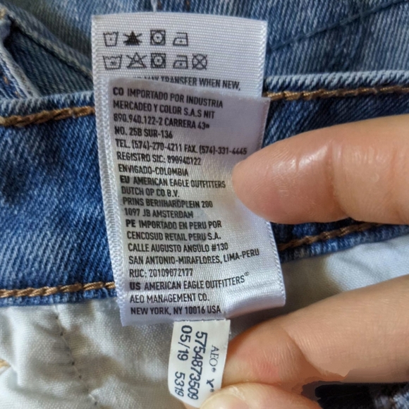 American Eagle| Set of 2 Women Mom Denim Shorts Jeans Jorts Blue-Gray |Size: 0 - Picture 15 of 16